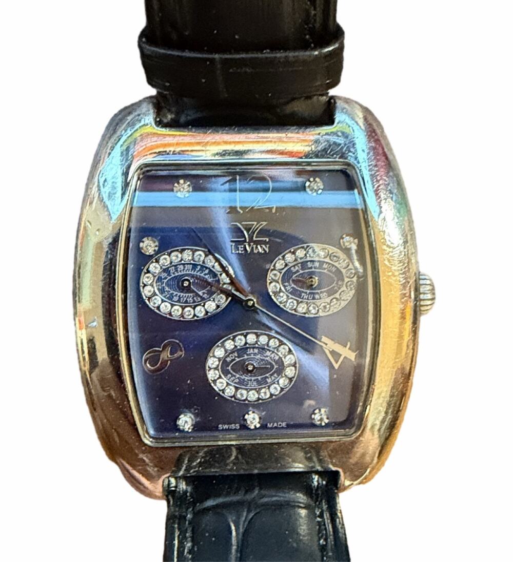 Le Vian ZAG 75 Hudson II Diamond Swiss Made Women's Watch Alligator Band
